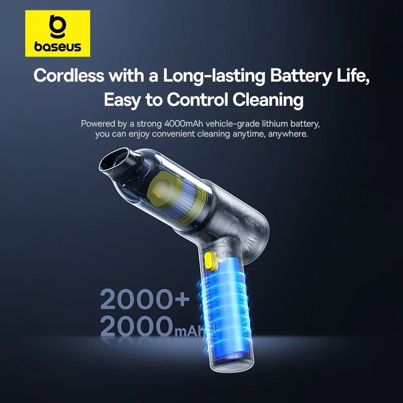 Baseus VA Vacuum Cleaner Car - 5000pa Black — Buy in Cyprus with Fast Delivery