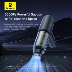 Baseus VA Vacuum Cleaner Car - 5000pa Black — Buy in Cyprus with Fast Delivery