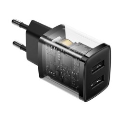 Baseus Charger Wall - 10.5W, 2xUSB-A, EU, Black — Buy in Cyprus with Fast Delivery