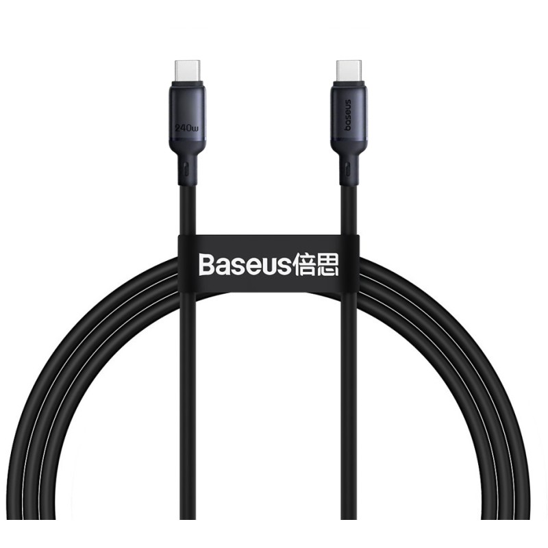 Baseus Cable USB-C to USB-C PicoGo Magnetic Silicone - 240W - 1.0m - Black — Buy in Cyprus with Fast Delivery