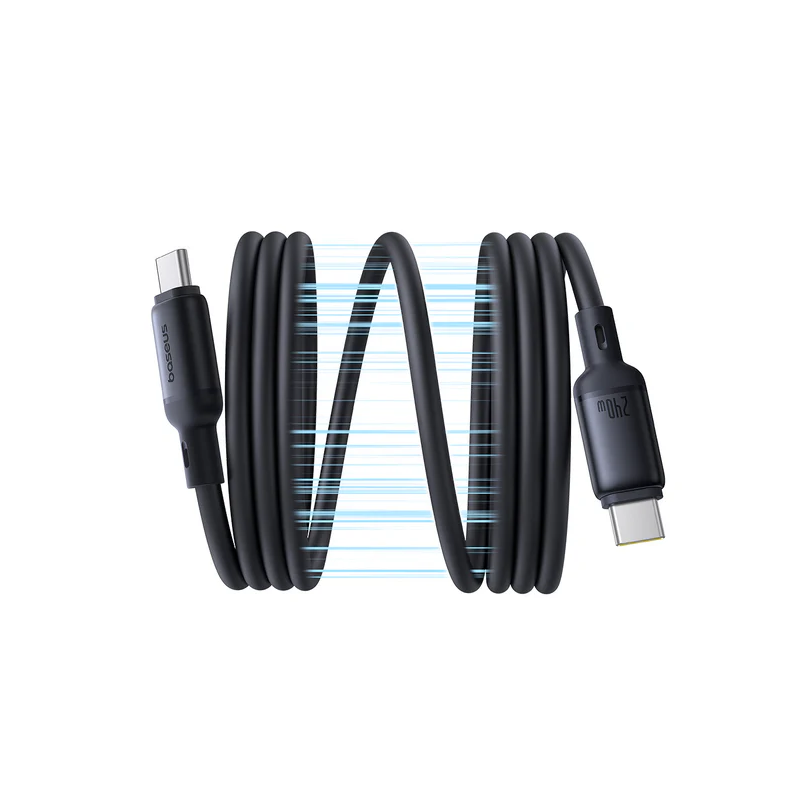 Baseus Cable USB-C to USB-C PicoGo Magnetic Silicone - 240W - 1.0m - Black — Buy in Cyprus with Fast Delivery