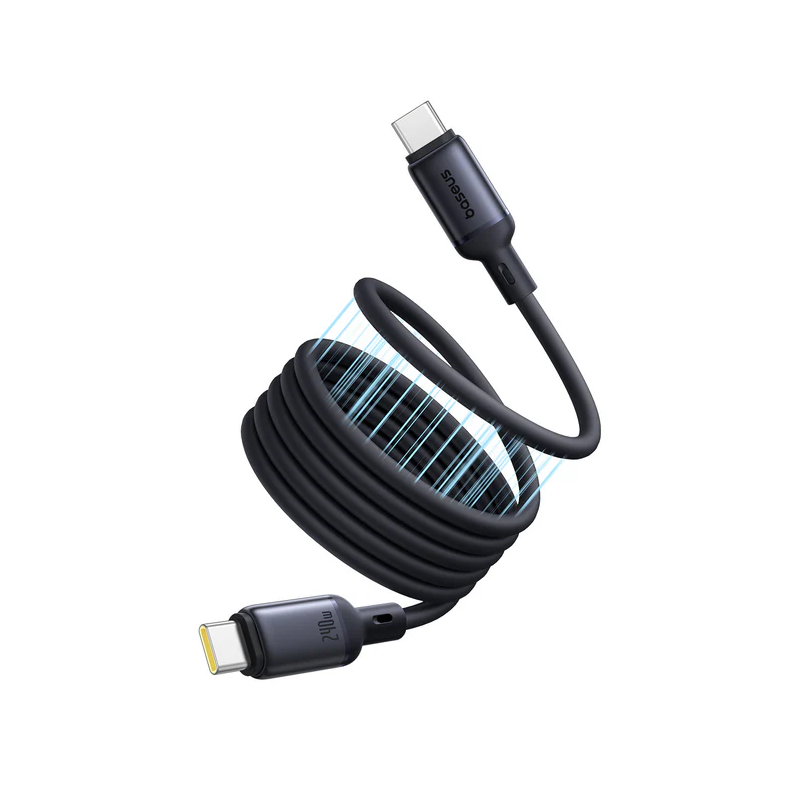 Baseus Cable USB-C to USB-C PicoGo Magnetic Silicone - 240W - 1.0m - Black — Buy in Cyprus with Fast Delivery