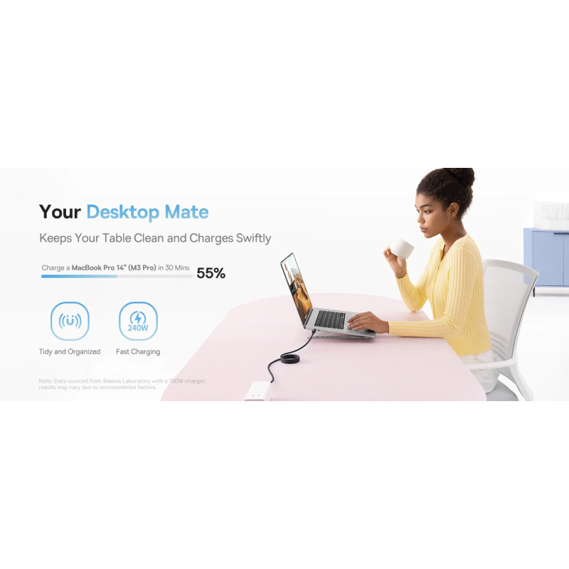 Baseus Cable USB-C to USB-C PicoGo Magnetic Silicone - 240W - 1.0m - Black — Buy in Cyprus with Fast Delivery