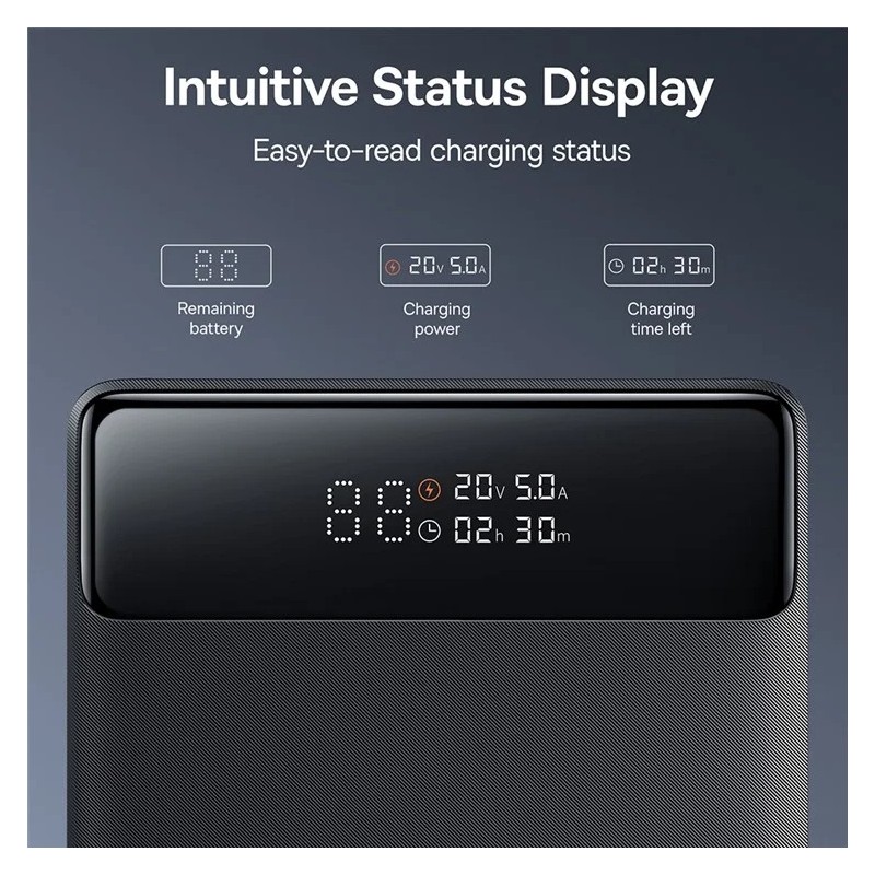 Baseus Powerbank 100W 20000mAh Display - BLADE H1 Lite - Black — Buy in Cyprus with Fast Delivery