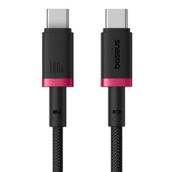 Baseus Cable USB-C to USB-C Dura Braided - 1.0m 100W Black+Red — Buy in Cyprus with Fast Delivery