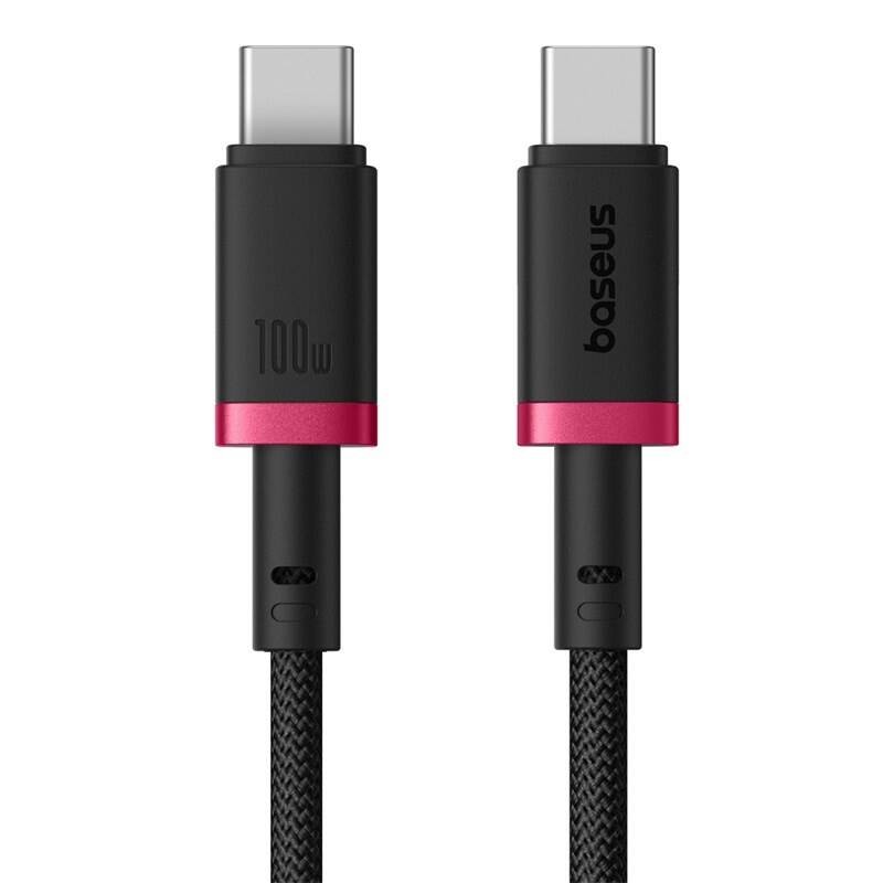 Baseus Cable USB-C to USB-C Dura Braided - 1.0m 100W Black+Red — Buy in Cyprus with Fast Delivery