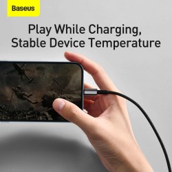 Baseus Cable - Lightning to USB-A - Tungsten Gold - 1.0m - Black — Buy in Cyprus with Fast Delivery