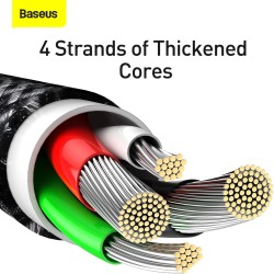 Baseus Cable - Lightning to USB-A - Tungsten Gold - 1.0m - Black — Buy in Cyprus with Fast Delivery