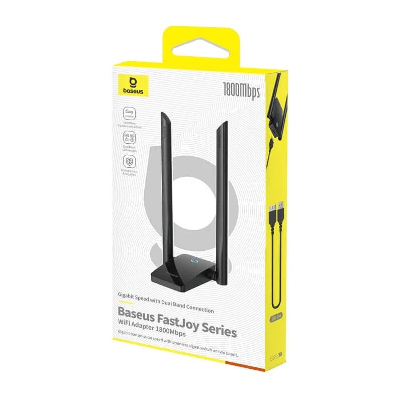 Baseus IT WiFi Adapter - 1800Mbps External Antenna FastJoy — Buy in Cyprus with Fast Delivery