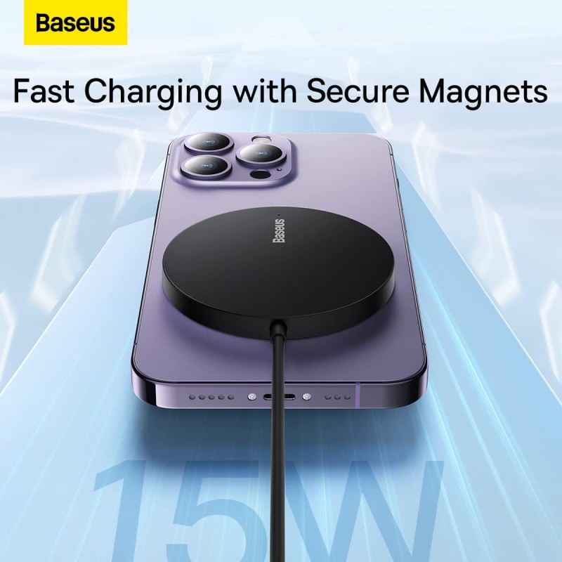 Baseus Charger Desktop Wireless 15W Magnetic Simple - Mini3 - Black — Buy in Cyprus with Fast Delivery