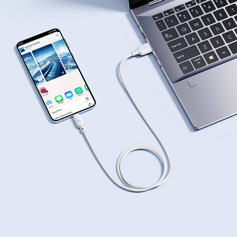 Baseus Cable USB-C to USB-A Silky Series - 1.0m 100W White — Buy in Cyprus with Fast Delivery
