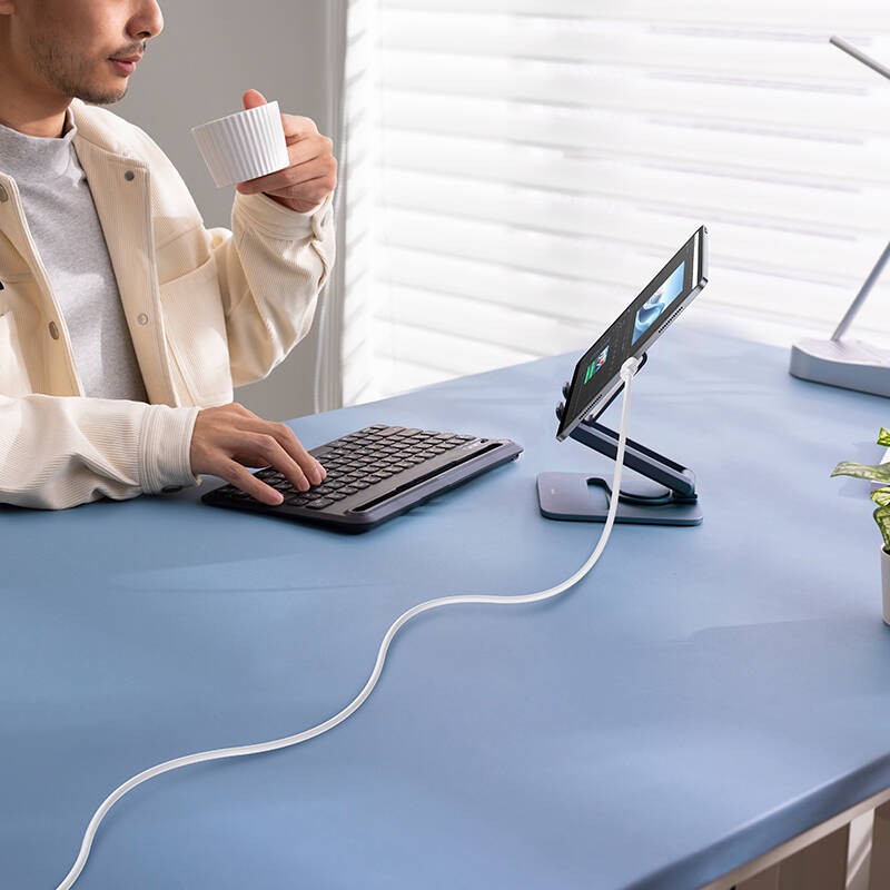 Baseus Cable USB-C to USB-A Silky Series - 1.0m 100W White — Buy in Cyprus with Fast Delivery