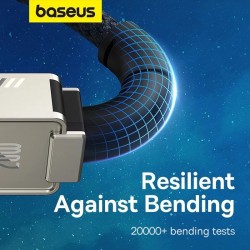 Baseus Cable USB-C to USB-C Unbreakable Braided - 100W - 1.0m - White — Buy in Cyprus with Fast Delivery