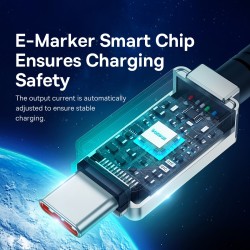 Baseus Cable USB-C to USB-C Unbreakable Braided - 100W - 1.0m - White — Buy in Cyprus with Fast Delivery