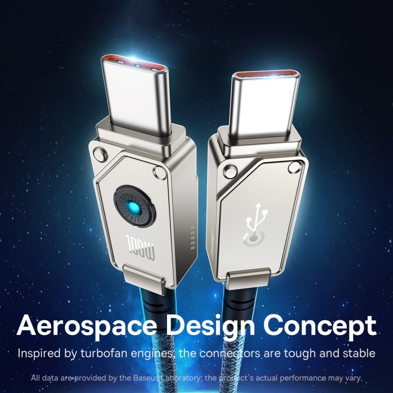 Baseus Cable USB-C to USB-C Unbreakable Braided - 100W - 1.0m - White — Buy in Cyprus with Fast Delivery