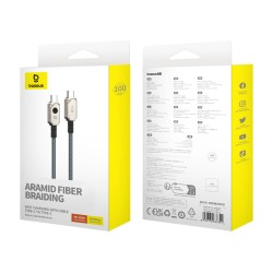 Baseus Cable USB-C to USB-C Unbreakable Braided - 100W - 1.0m - White — Buy in Cyprus with Fast Delivery