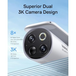 Baseus Security - S1 Pro - Outdoor Self Rotating Solar 3K 2-Cam Kit White — Buy in Cyprus with Fast Delivery