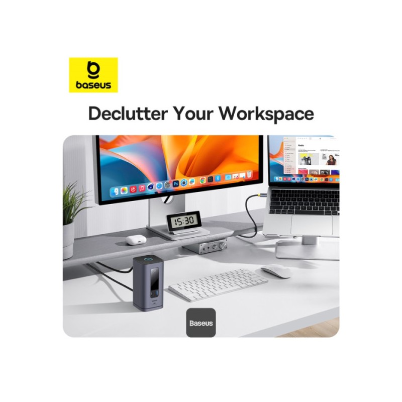 Baseus Spacemate Series 10-in-1 Docking Station Dual Display for MAC - 10-in-1, Dual Display, MAC