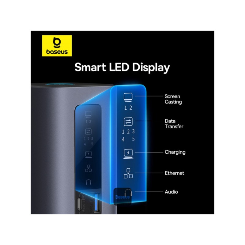 Baseus Spacemate Series 10-in-1 Docking Station Dual Display for MAC - 10-in-1, Dual Display, MAC