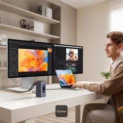Baseus Spacemate Series 10-in-1 Docking Station Dual Display for MAC - 10-in-1, Dual Display, MAC