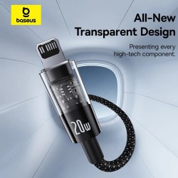 Baseus Cable Lightning to USB-C Gem Series - 1.0m - 20W - Black — Buy in Cyprus with Fast Delivery