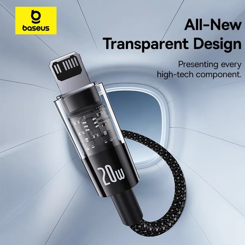 Baseus Cable Lightning to USB-C Gem Series - 1.0m - 20W - Black — Buy in Cyprus with Fast Delivery