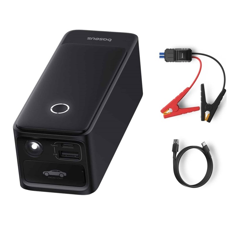 Baseus Car Jump Start Booster & Powerbank - ALPHA Black - 6000mAh - 600A — Buy in Cyprus with Fast Delivery