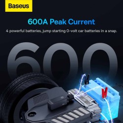 Baseus Car Jump Start Booster & Powerbank - ALPHA Black - 6000mAh - 600A — Buy in Cyprus with Fast Delivery