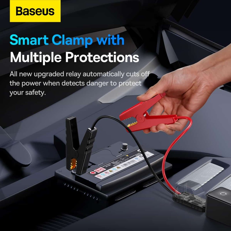 Baseus Car Jump Start Booster & Powerbank - ALPHA Black - 6000mAh - 600A — Buy in Cyprus with Fast Delivery