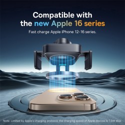 Baseus Car Charger - Wireless AirVent Wisdom Pro Auto Coil Alignment 15W Black — Buy in Cyprus with Fast Delivery