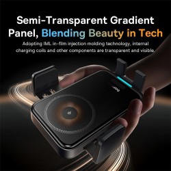 Baseus Car Charger - Wireless AirVent Wisdom Pro Auto Coil Alignment 15W Black — Buy in Cyprus with Fast Delivery