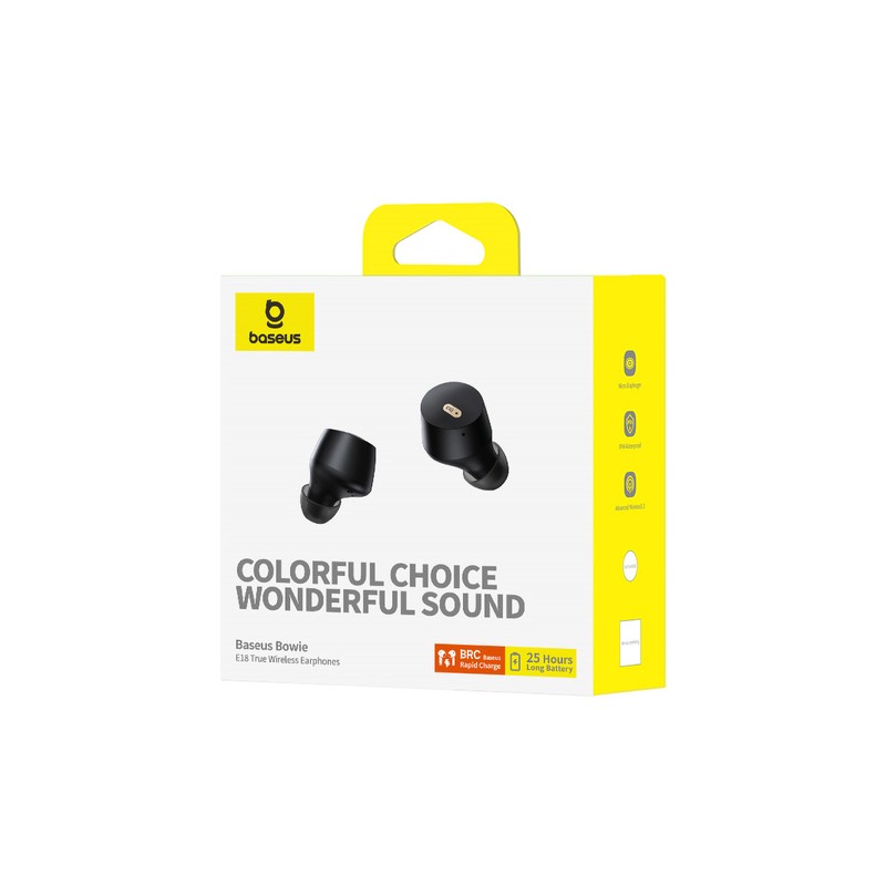 Baseus Headphones In Ear Beans TWS Bowie - E18 - Black — Buy in Cyprus with Fast Delivery