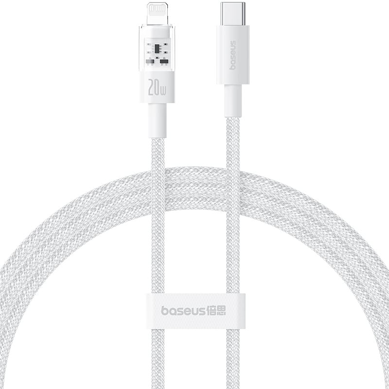 Baseus Cable Lightning to USB-C Gem Series - 2.0m 20W White — Buy in Cyprus with Fast Delivery