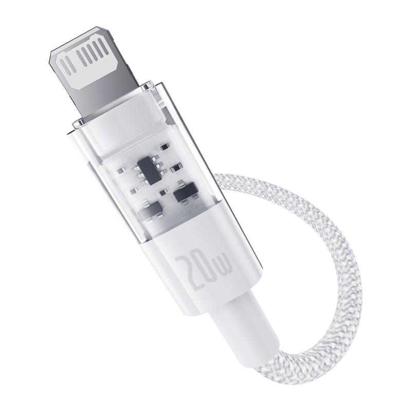 Baseus Cable Lightning to USB-C Gem Series - 2.0m 20W White — Buy in Cyprus with Fast Delivery