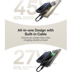 Baseus Powerbank - Wireless 45W 10000mAh NOMOS Qi2-Stand Black — Buy in Cyprus with Fast Delivery