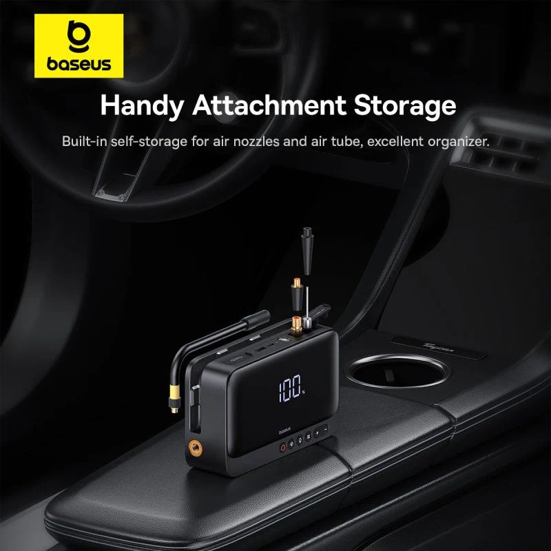 Baseus Car Jump Start Booster & Powerbank + Inflator - 6000mAh 600A SUPER ENERGY — Buy in Cyprus with Fast Delivery