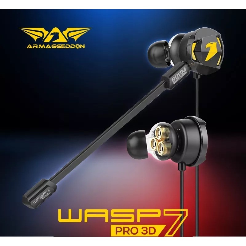 Armaggeddon Earphones - Wasp 7 Pro - 3D Gaming Earphones, Triple Neodymium Driver — Buy in Cyprus with Fast Delivery