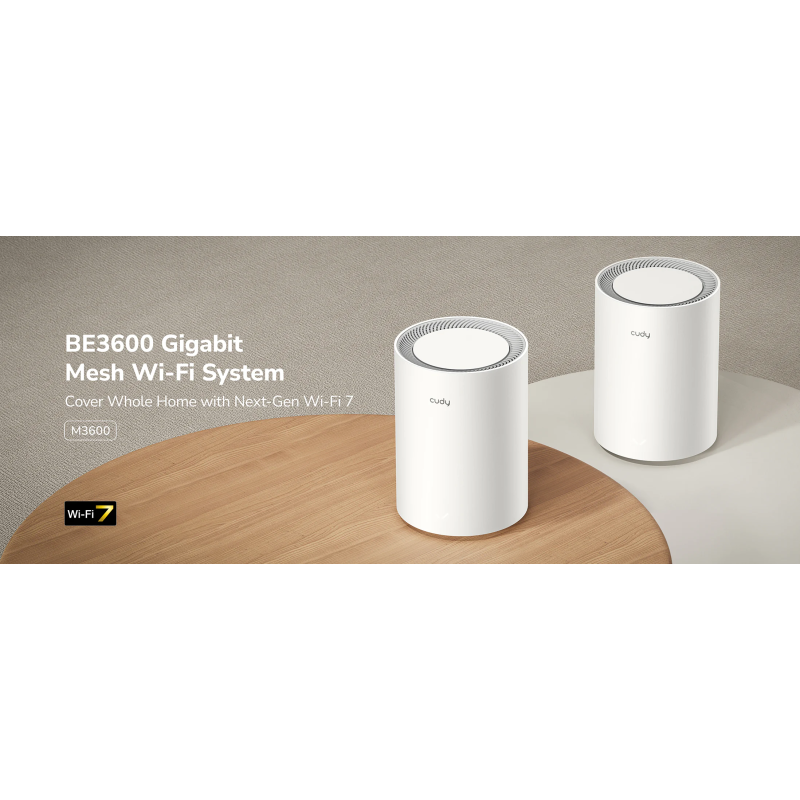 Cudy Mesh - BE3600 - Dual Band Gigabit Wi-Fi 7 2-Pack M3600 — Buy in Cyprus with Fast Delivery