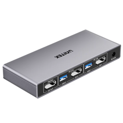 Unitek KVM DisplayPort Switch 2-1 8K60Hz with 4-Port USB 3.0 - V1310A - KVM DisplayPort Switch 2-1 8K60Hz with 4-Port USB 3.0