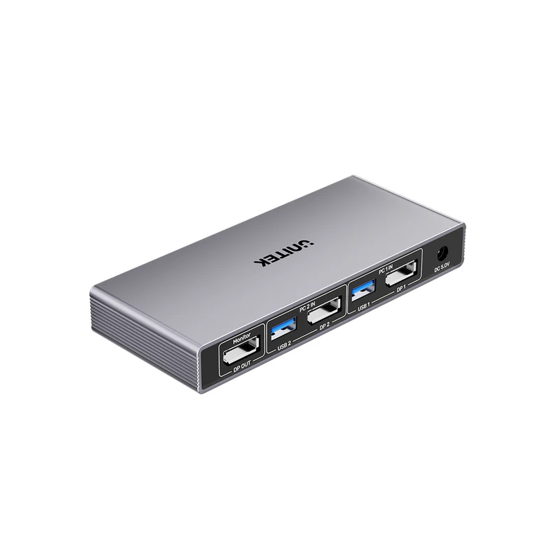 Unitek KVM DisplayPort Switch 2-1 8K60Hz with 4-Port USB 3.0 - V1310A - KVM DisplayPort Switch 2-1 8K60Hz with 4-Port USB 3.0