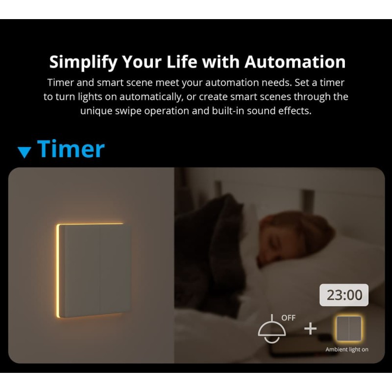 Sonoff Smart Wall Touch Switch - T52C-WiFi - 2-Button White — Buy in Cyprus with Fast Delivery