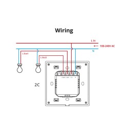 Sonoff Smart Wall Touch Switch - T52C-WiFi - 2-Button White — Buy in Cyprus with Fast Delivery
