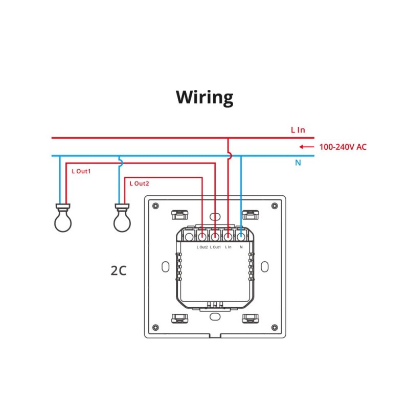 Sonoff Smart Wall Touch Switch - T52C-WiFi - 2-Button White — Buy in Cyprus with Fast Delivery