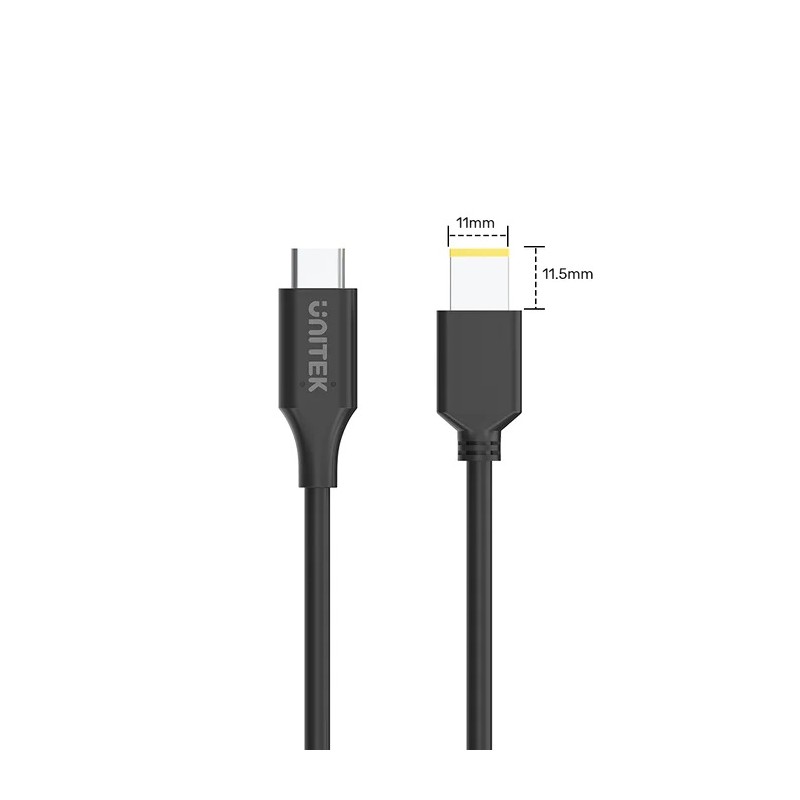 Unitek UCL USB-C to DC Cable - C14115BK - 1.8m 65W for Lenovo 11x4.5mm — Buy in Cyprus with Fast Delivery