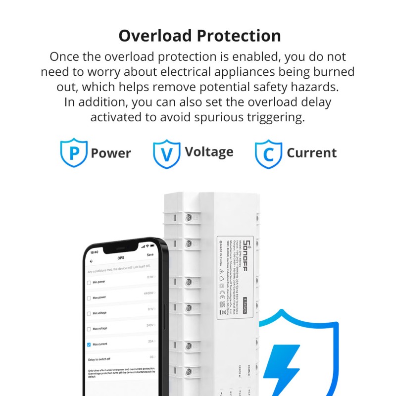 Sonoff Wifi Smart Stackable Power Meter - SPM-Main - Wifi, Smart, Stackable — Buy in Cyprus with Fast Delivery