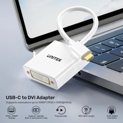 Unitek Converter USB-C to DVI Adapter - V1429A — Buy in Cyprus with Fast Delivery