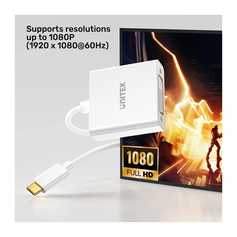 Unitek Converter USB-C to DVI Adapter - V1429A — Buy in Cyprus with Fast Delivery