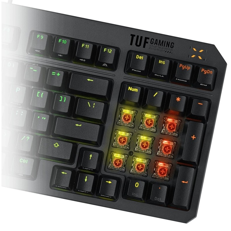 ASUS TUF Gaming Keyboard - K3 GEN II - Mechanical Gaming Keyboard 97 Red Keys IP57 Waterproof