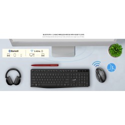 Genius Mouse Ergonomic Wireless+BT Vertical Silent AI - 8350S - Dark Gray — Buy in Cyprus with Fast Delivery