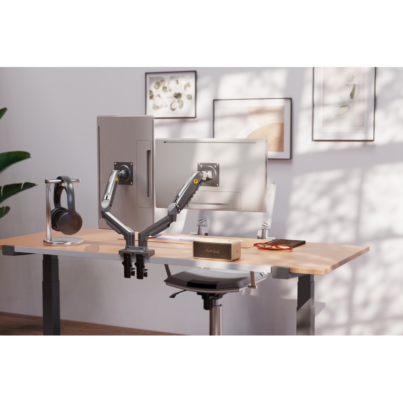 NBMounts Dual Arm Gas Desk Monitor Mount - F160 - updated version — Buy in Cyprus with Fast Delivery